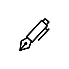 Fototapeta premium Minimalist Line Drawing of a Fountain Pen for Creative Design Projects