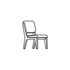 Minimalist Modern Chair with Slim Frame and Simple Design for Elegant Interior Spaces