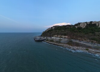 태국 방센 카오삼묵 전망대에서 내려다본 아름다운 바다 수평선과 해안 도로 전경  © rokacaptain