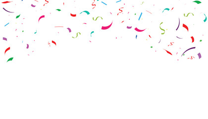 Colorful falling confetti border frame for celebration party event anniversary birthday greeting card design vector illustration © Yasmin