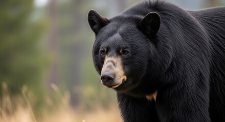 Obraz premium Close up of a majestic black bear in its natural environment wildlife animal