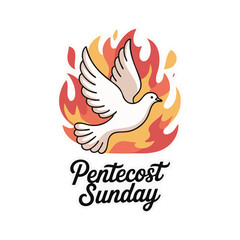 Fototapeta premium Pentecost Sunday Holy Spirit Dove Vector