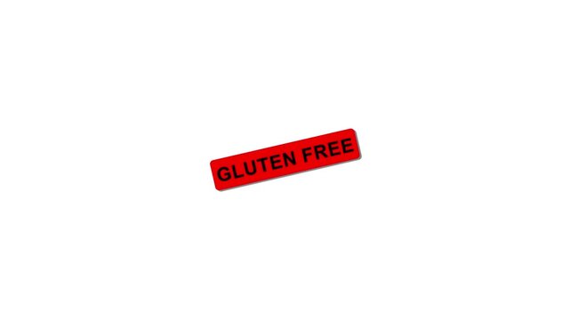 Gluten Free Stamp Effect Text Animation