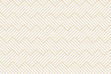 Orange linear herringbone geometric pattern on white background