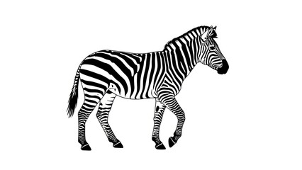 Obraz premium Black and White Zebra Illustration.