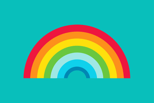 Half Rainbow Vector Illustration