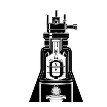 Cryostat Black and White Vector Icon Laboratory Microtome Freezing Equipment Line Art Illustration for Histology Pathology Tissue Sectioning and Medical Research Use