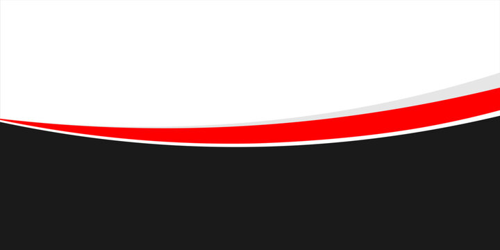 abstract red and blak business banner background with dynamic curves composition
