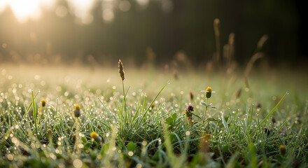 grass in the morning background