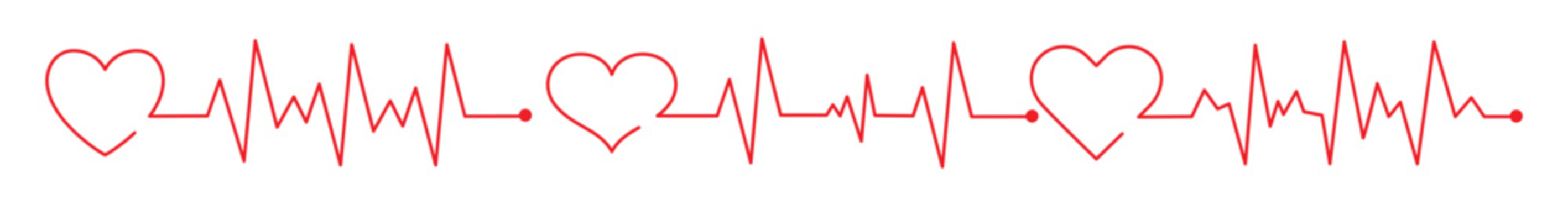  heart pace line with heart shape cardiology clinic logo 
