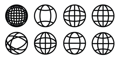 set of black icons isolated on white background on theme © Ondhe