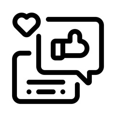 Obraz premium Engagement Line Icon. Single icon, line vector icon