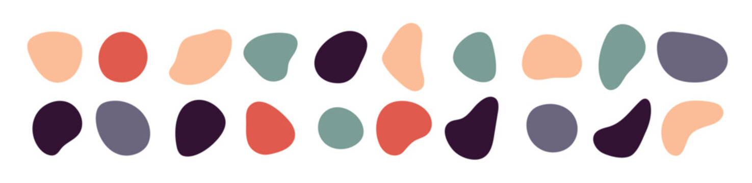 liquid round deformed elements organic blob shapes 