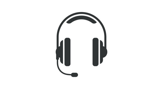 Headset with microphone and earphones.