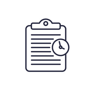 waitlist icon, waiting list line vector