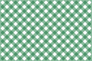 Seamless green gingham check pattern background