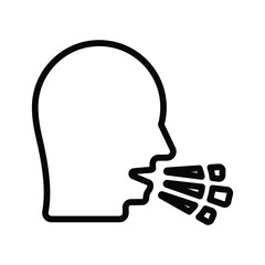 Fototapeta premium Flu Coughing Icon