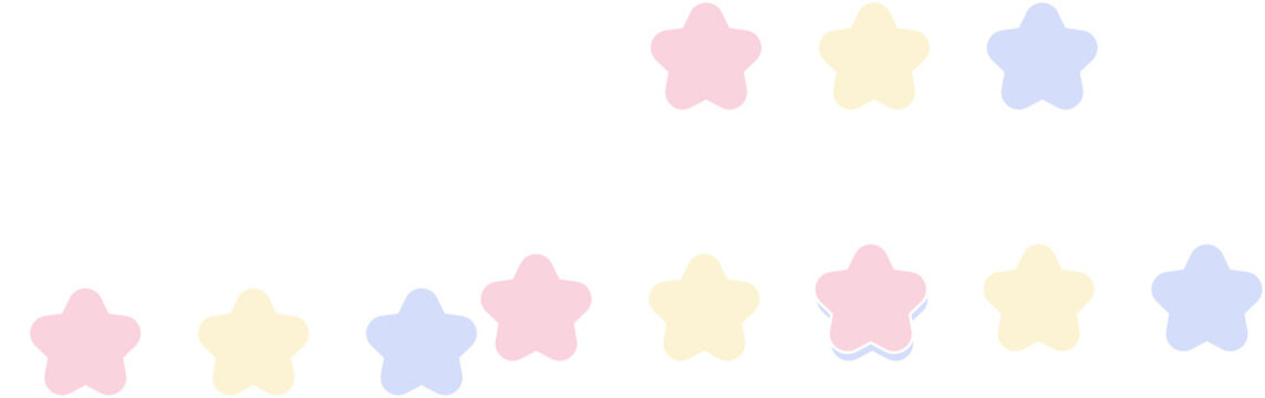 cute lovely pastel star shape elements decorative