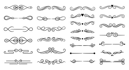Obraz premium Collection of elegant decorative ornamental dividers and flourishes.