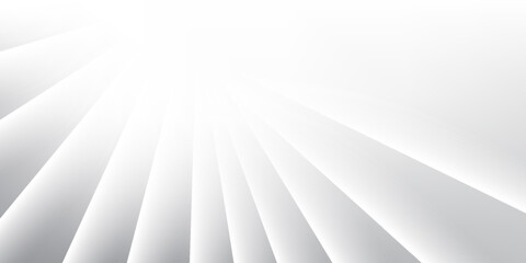 Abstract geometric white and gray color background with straight lines  ray pattern. Vector illustration.