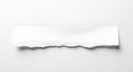White torn paper with hole on white background