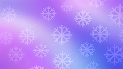 Whimsical abstract background featuring delicate snowflakes in a gradient sky