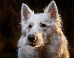 Obraz premium white swiss shepherd dog