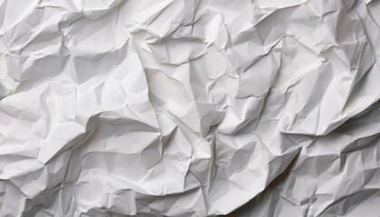 Obraz premium high resolution white crumpled paper texture background with natural wrinkles and folds perfect for graphic design stationery branding mockups scrapbooking and artistic projects
