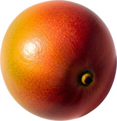A vibrant orange peach with a hint of red blush on its skin