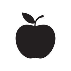 Apple silhouette vector illustration on white background