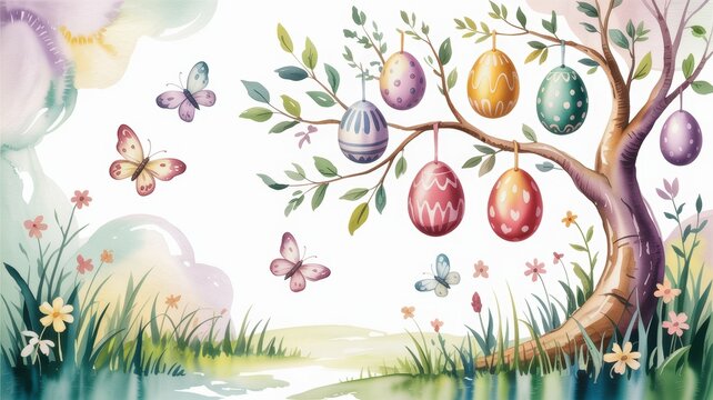 The Easter tree (Osterbaum) is a traditional element of European decor, symbolizing the awakening of nature and life.