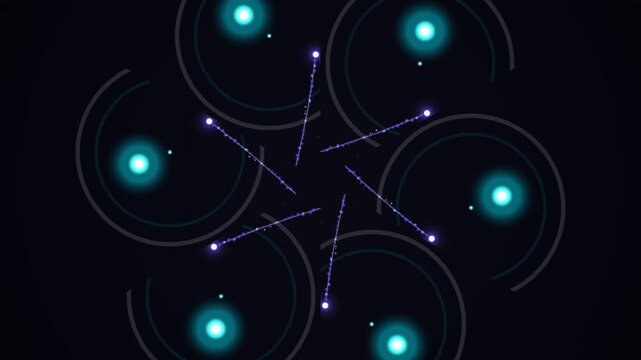 Neon Blob Dark featuring Neon Blob Overlay Overlay in Black and Cyan Abstract Motion Loop, 2K Seamless Video Background for Creative Art v20260228230032