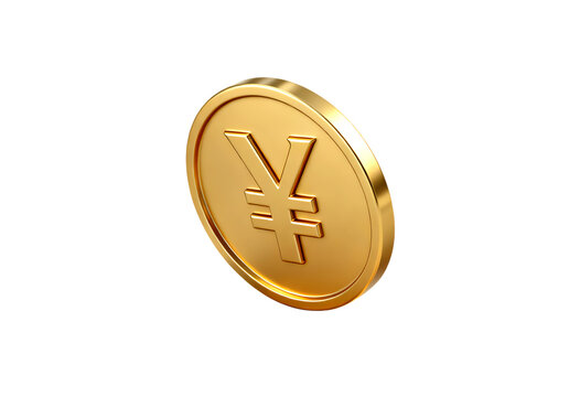 Gold yen coin, japanese currency and finance concept