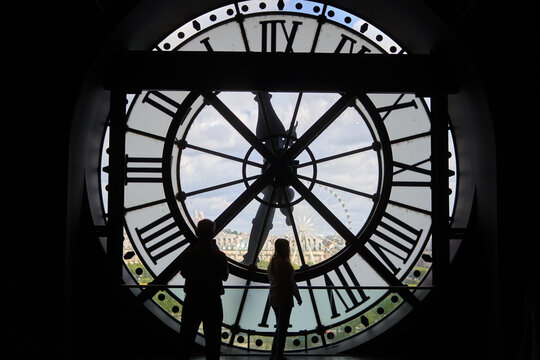 Paris Clock Tower Architecture Detail