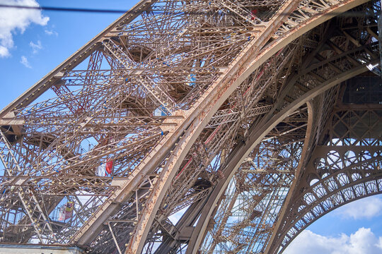 Eiffel Tower Iron Structure Detail