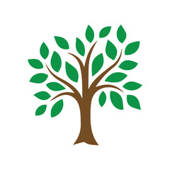 Organic Leaf Tree Symbol Vector
