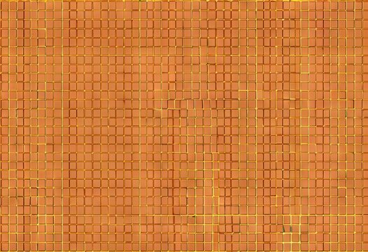 Geometric pattern grid background and warm colored wall