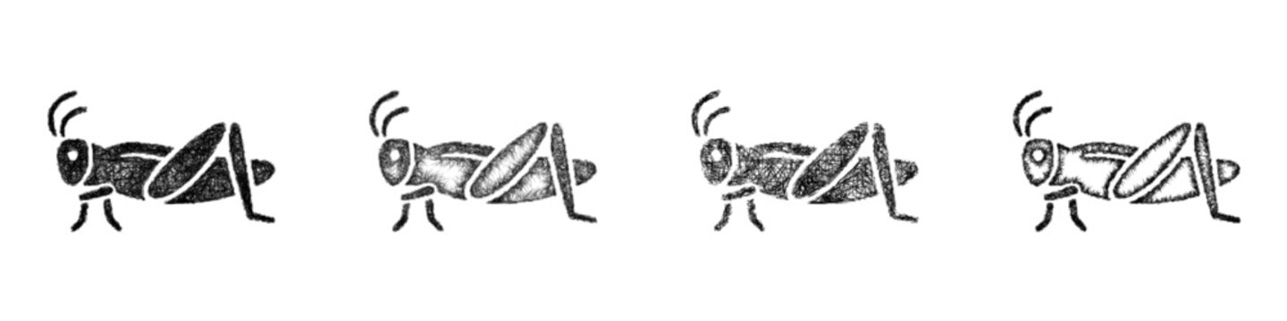 Sketch grasshopper icon design set
