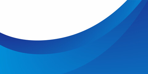 Fototapeta premium Modern Blue Monochromatic Wavy Header and Footer Set
