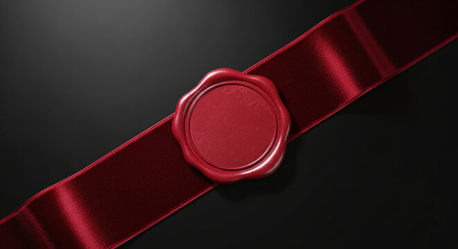 Elegant Red Velvet Ribbon with Wax Seal | Premium Gifting & Invitations