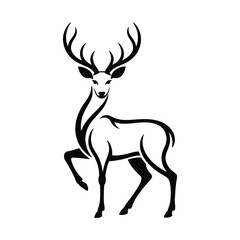 Obraz premium Modern Minimalist Deer Vector Illustration.