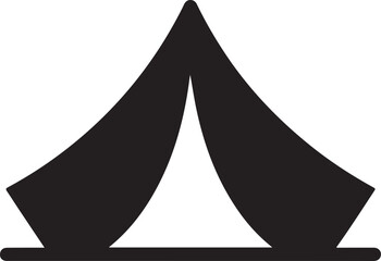 Camping tent at outdoor camp or tipi, teepee flat icon for apps and websites © Soriyea