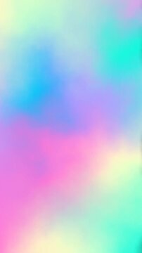 Vertical holographic liquid motion background with flowing abstract colorful fluid ink.