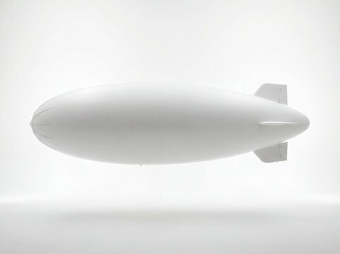 Blimp, fully captured, white background, bright and professional photography, no logo.