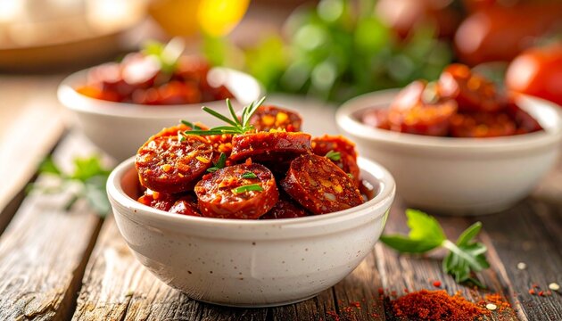 Spanische Tapas mit Chorizo