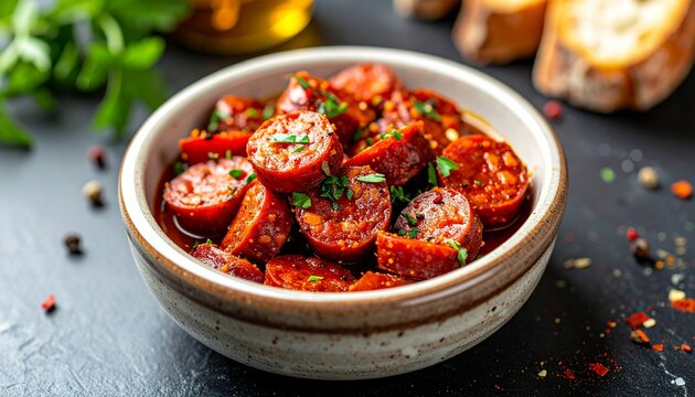 Spanische Tapas mit Chorizo