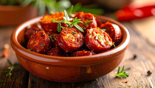 Spanische Tapas mit Chorizo
