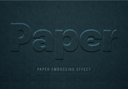 Paper Embossing Text Effect