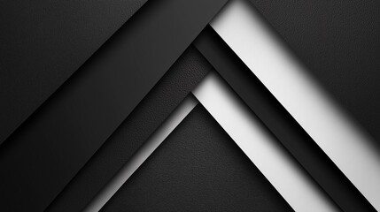 Modern monochrome geometric abstract background with diagonal layered shapes