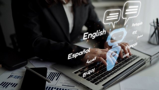 Global communication with multiple languages, digital translation tools, multilingual technology, cross-cultural communication, and virtual language learning environments. Muxer